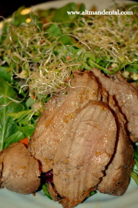 plated pork tenderloin