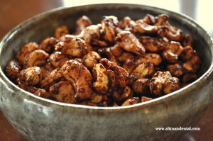 Spiced Cashews in bowl