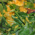 stir in spinach to lentil