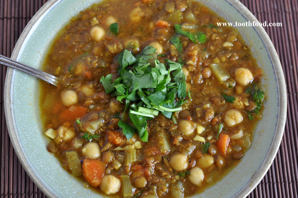 Moroccan Chickpea Lentil Soup: Vegan and Gluten Free Soup | Garden ...