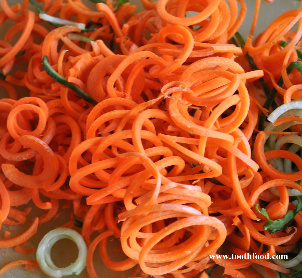 Spiralized Carrots
