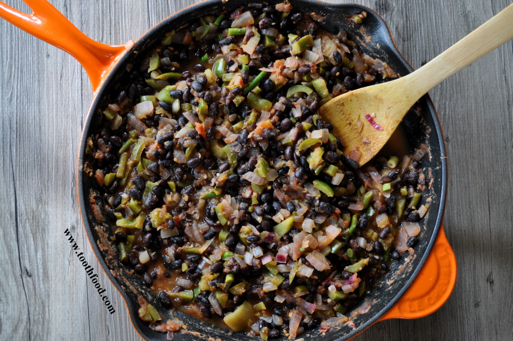 Lime Black Beans With Garlic Scapes