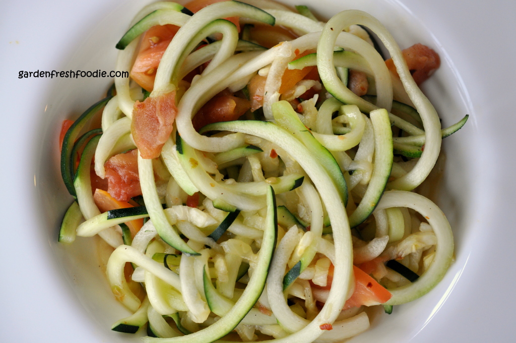 Zucchini Noodles Lightly Cooked