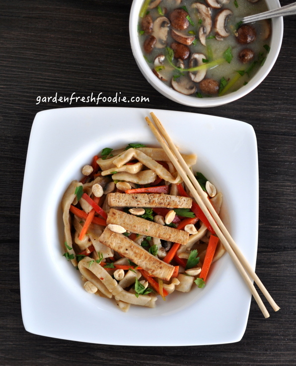 Yaki Udon and Gingered Miso Soup
