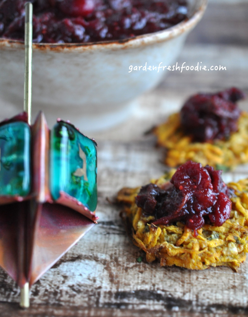 Indian Spiced Latkes With Dried Cherry Cranberry Sauce
