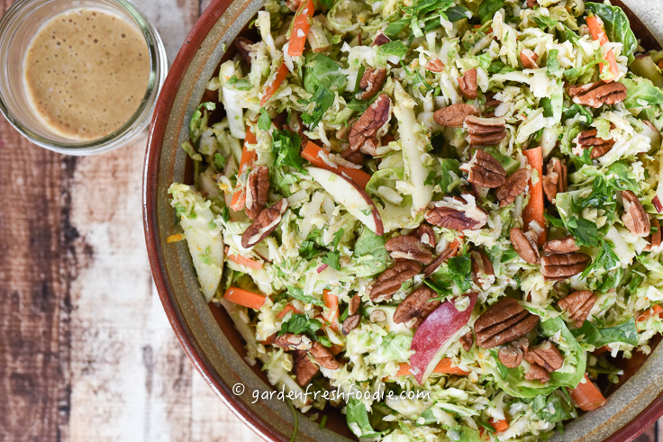 Chipotle Dressing and Brussels Sprout Slaw