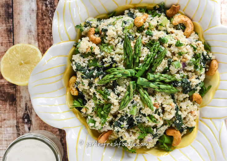 Springtime Quinoa With Tahini Dressing