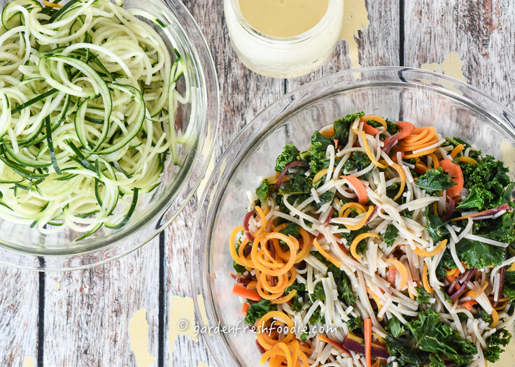 Asian Noodle Salad and Miso Dressing