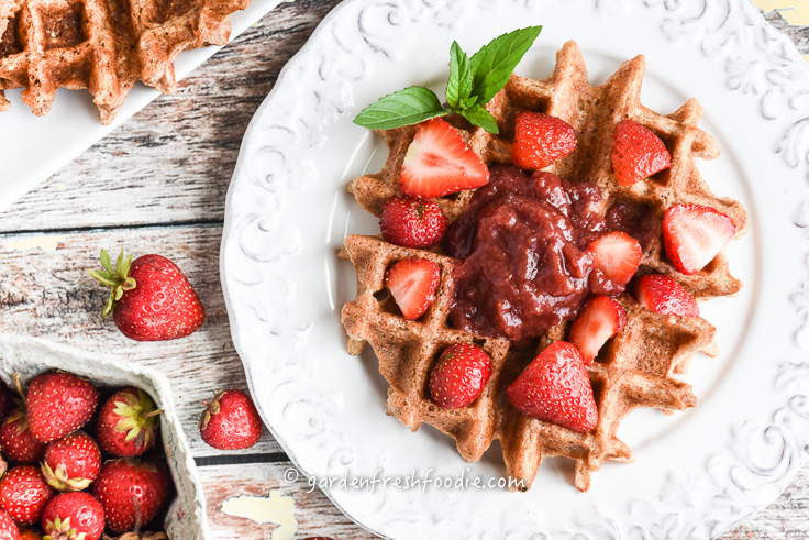 Strawberry Lemon Jam on Gluten Free Waffles