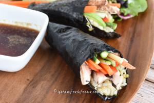 Summer Veggie Hand Rolls With Wasabi Soy Sauce