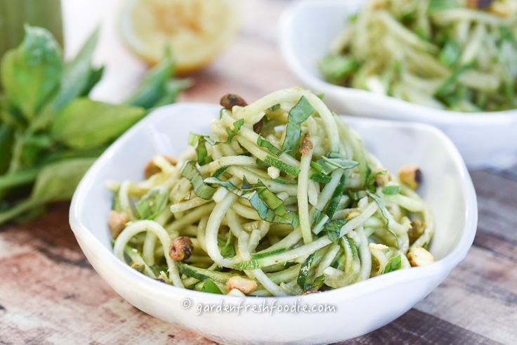 Zoodles With Nut Free Pesto