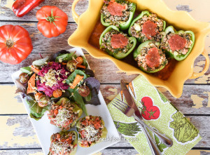 Summer Stuffed Peppers and Salad
