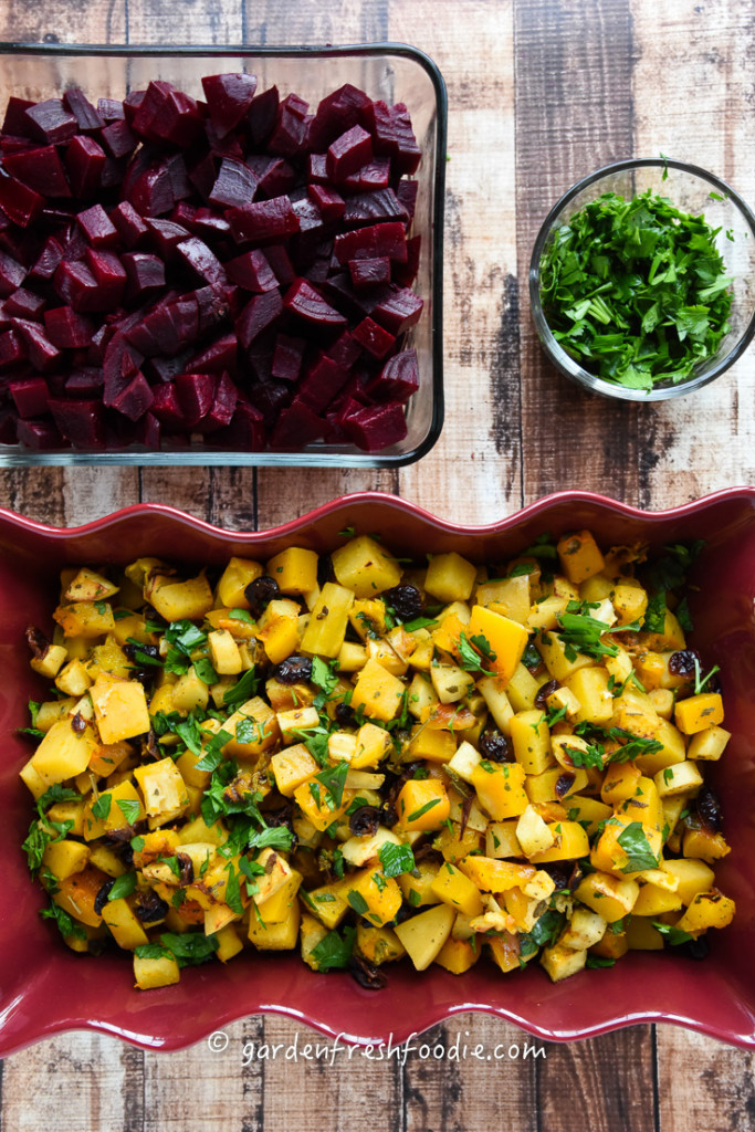 Sage Roasted Winter Veggies and Roasted Beets