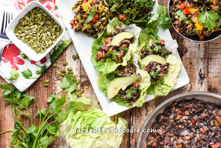 Black Bean Tacos In Lettuce Wraps