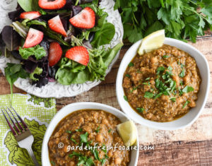 Bowls of Chana Masala Lentils With Millet