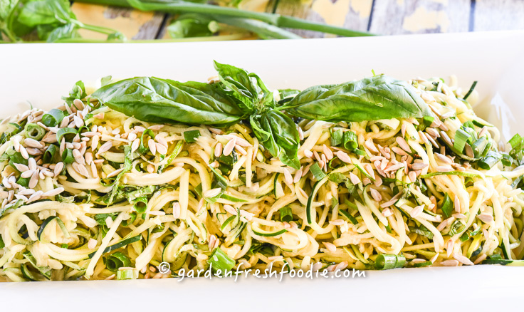 Tahini Zoodles With Fresh Basil