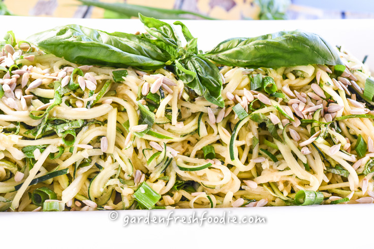 Tahini Zoodles With Fresh Basil