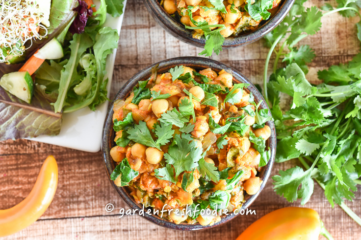 OIl Free Chickpea Curry Dinner