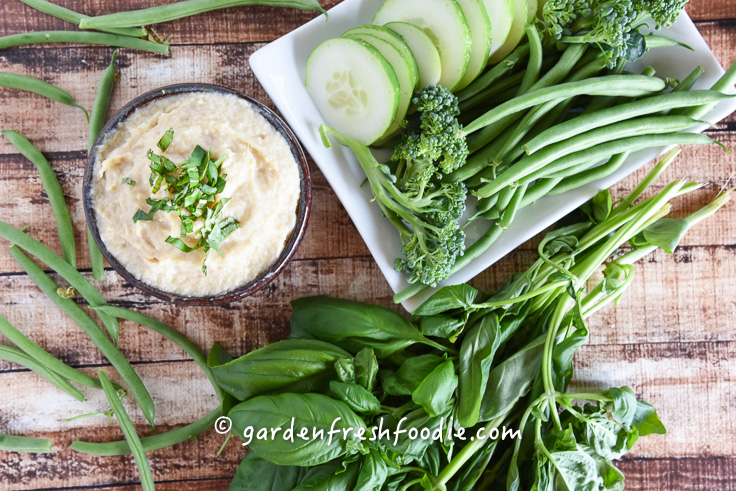 White Bean Dip Artichoke With Garden Veggies