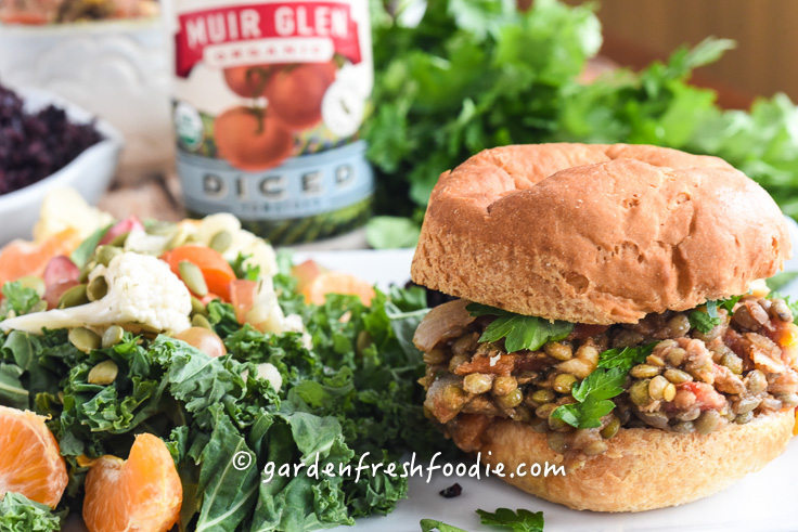 Lentil Sloppy Joe's Sandwich